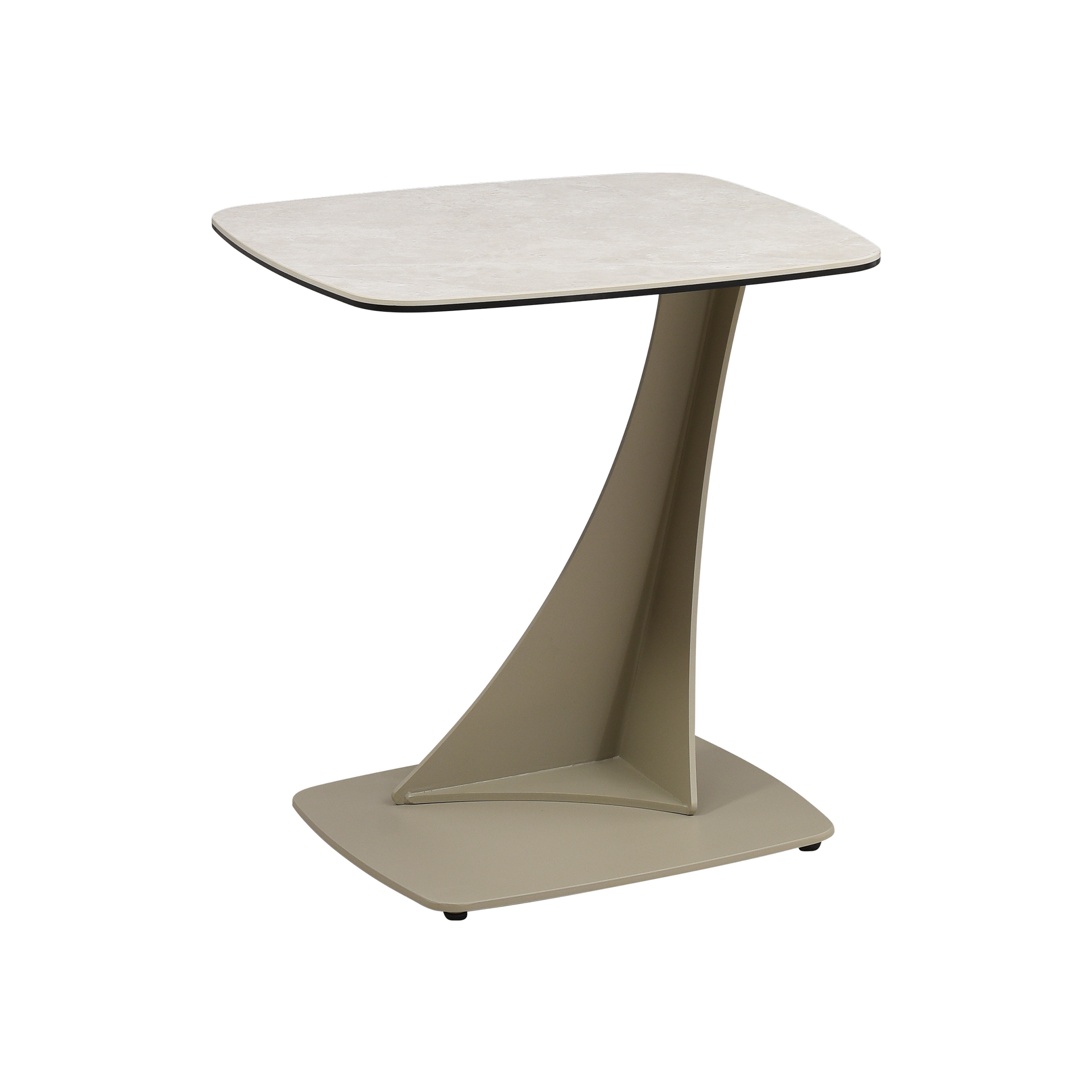 Couchtisch Blake Tischplatte Beige Gestell Beige 50*50*55